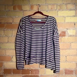 Free People striped long sleeve top